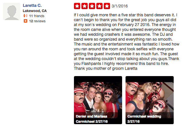 Flash Pants Yelp Review 3